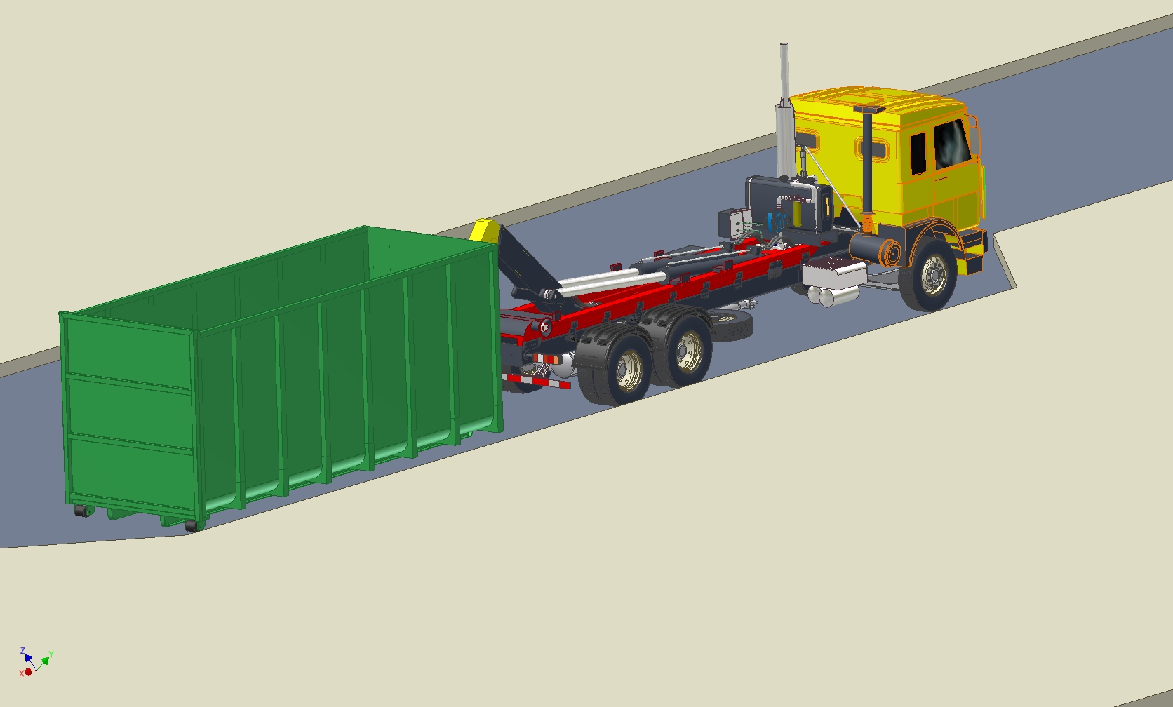 MAZ-6303挂钩装载车